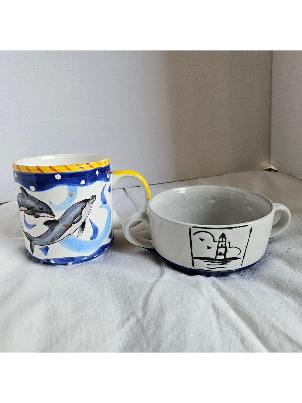 Nautical Chowder Bowl and Porpoise Mug